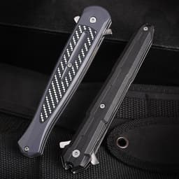 image-Outdoor portable folding knife with plastic handle
