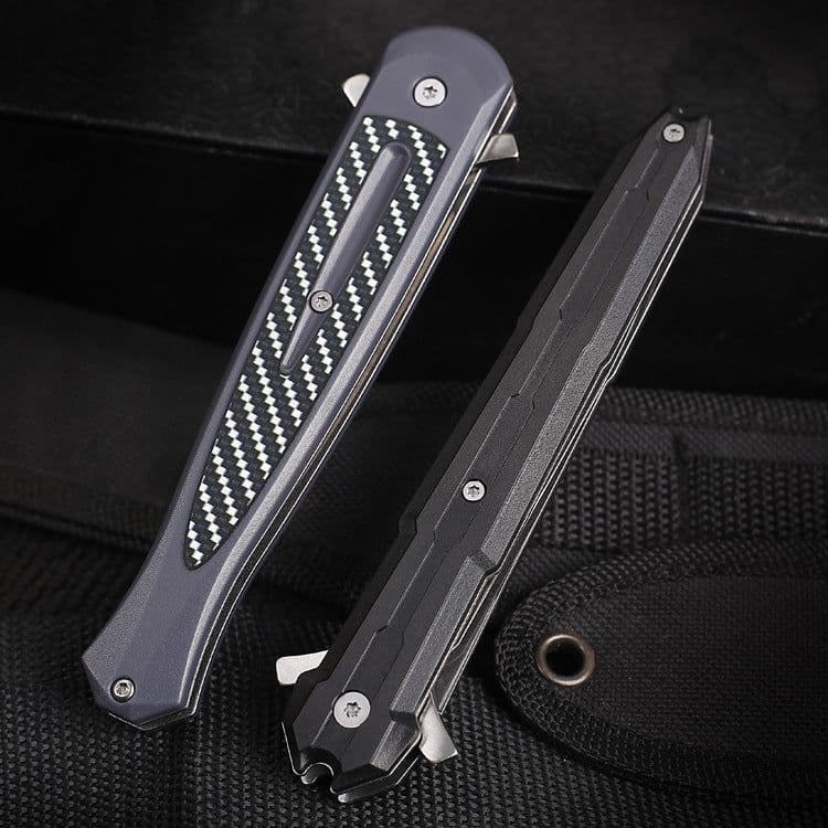 image-Outdoor portable folding knife with plastic handle