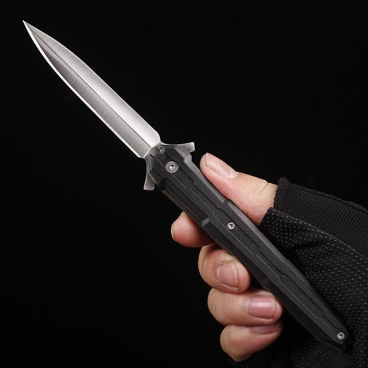 image-Outdoor portable folding knife with plastic handle