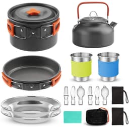 image-Camping Cooker Outdoor Teapot Combination Picnic Pot Set