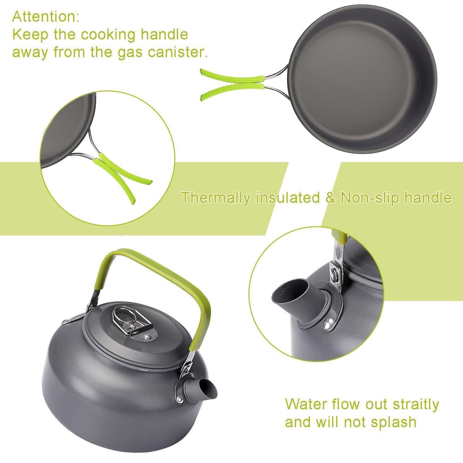 image-Camping Cooker Outdoor Teapot Combination Picnic Pot Set