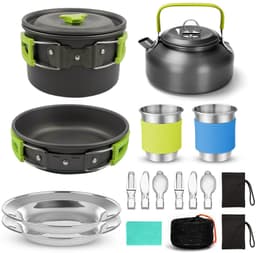image-Camping Cooker Outdoor Teapot Combination Picnic Pot Set
