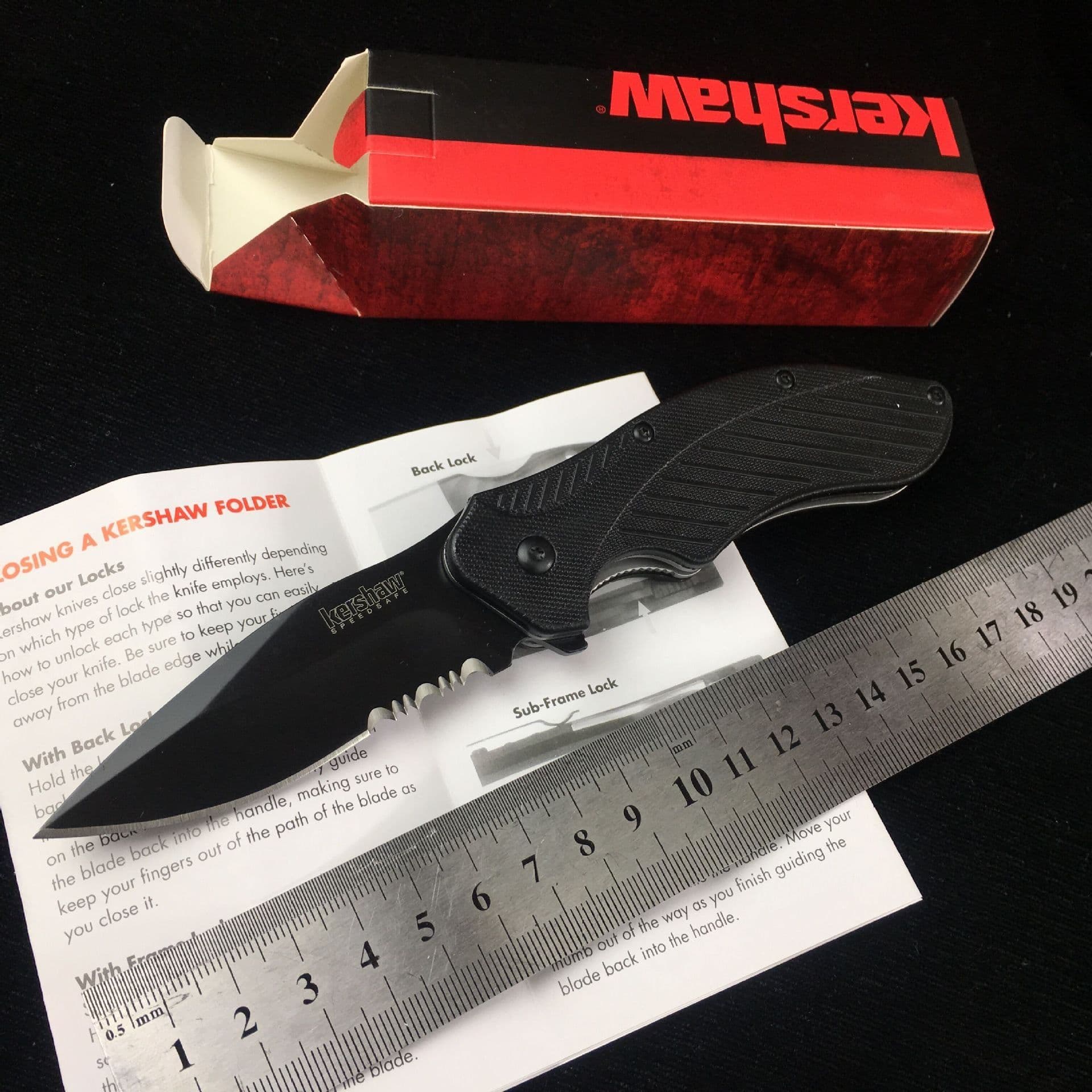 image-High Hardness 8CR13MOV Outdoor Survival Folding Knife