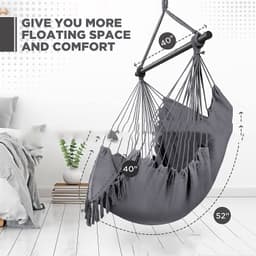 image-Folding Reinforced Iron Pipe Outdoor Hammock Anti-rollover Bedroom Swing Hanging Chair