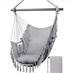image-Folding Reinforced Iron Pipe Outdoor Hammock Anti-rollover Bedroom Swing Hanging Chair