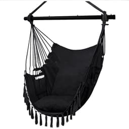 image-Folding Reinforced Iron Pipe Outdoor Hammock Anti-rollover Bedroom Swing Hanging Chair