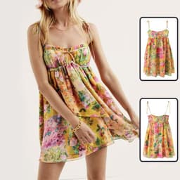 image-Y2K Flowers Print Suspender Dress Summer Fashion Ruffled Holiday Beach Short Dresses Womens Clothing