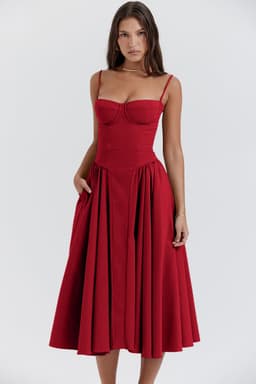 image-Suspender Dress Summer Elegant Low-cut Slim Backless Sling Dress For Women Clothing Party Evening