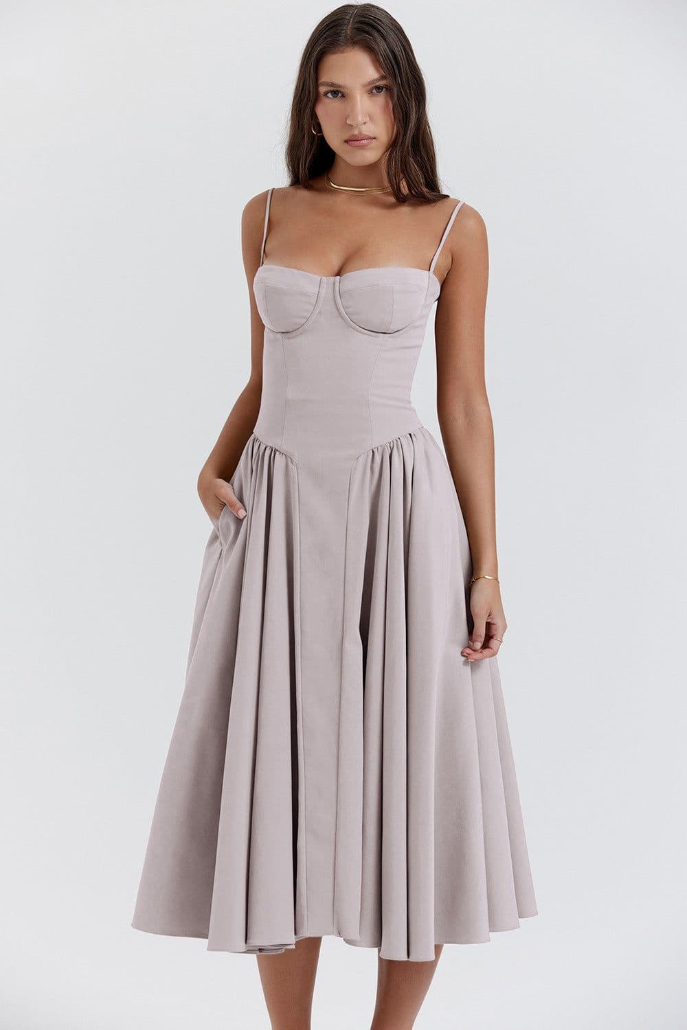 image-Suspender Dress Summer Elegant Low-cut Slim Backless Sling Dress For Women Clothing Party Evening