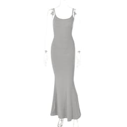 image-Spaghetti Strap Long Dress Women Sexy Slim Skinny Bodycon Party Club Suspender Casual Street Dresses
