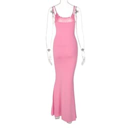 image-Spaghetti Strap Long Dress Women Sexy Slim Skinny Bodycon Party Club Suspender Casual Street Dresses