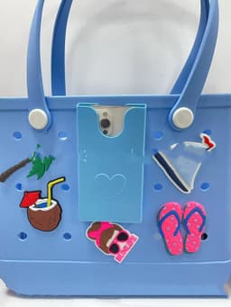 image-Spot Transparent Pvc Buggy Bag Suitable For Bogg Beach Bag Removable Storage Box Mobile Phone Box