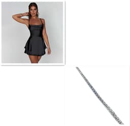 image-Sexy Suspender Skirt For Women Elegant Slim Strap Satin Backless Lace Up A-Line Short Dress Lady