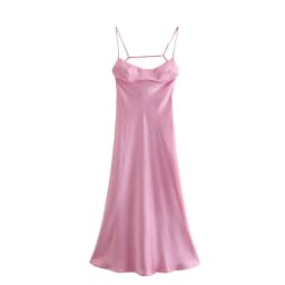 image-Women Camis Satin Long Dresses Elegant Sleeveless Slip Holiday Party Dresses Sexy Casual Backless Summer Dresses