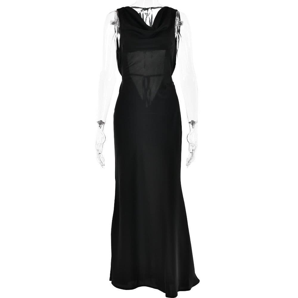 image-Women's Clothing Banquet Style Evening Lace Up Long Dress