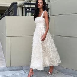image-Women's Sleeveless Tassel Dress