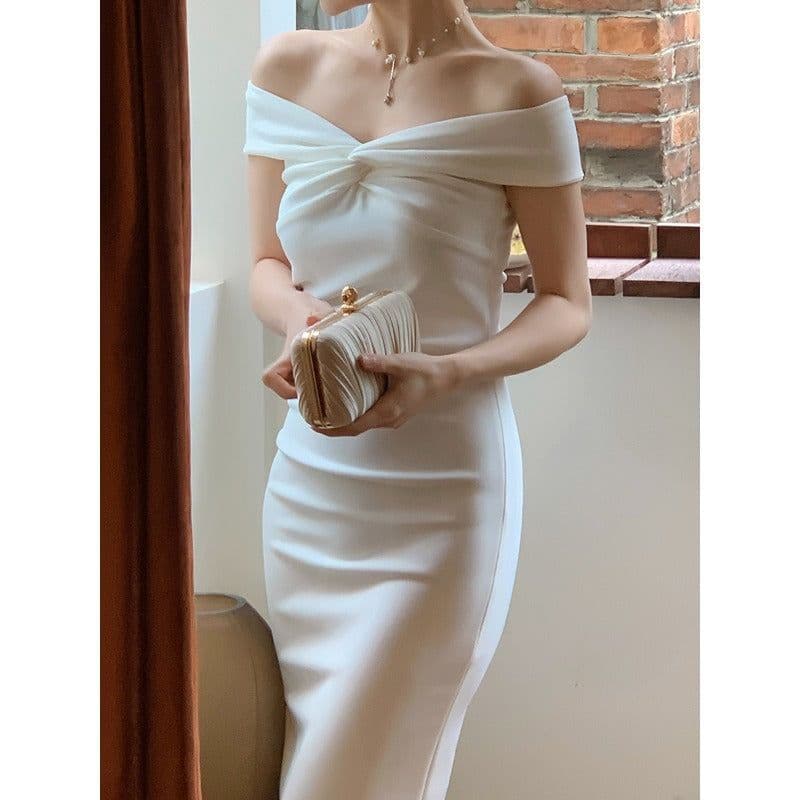 image-French Style Slim Fit Socialite Elegant Evening Dress Skirt Female Early Spring And Summer