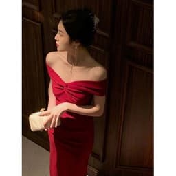 image-French Style Slim Fit Socialite Elegant Evening Dress Skirt Female Early Spring And Summer