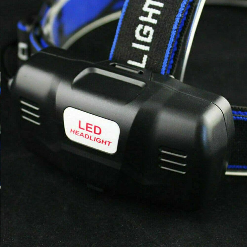 image-T6 Headlamp Rechargeable 350000LM LED Zoom Headlight Head Torch USB Line New UK