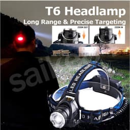 image-T6 Headlamp Rechargeable 350000LM LED Zoom Headlight Head Torch USB Line New UK