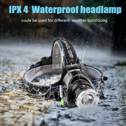 image-T6 Headlamp Rechargeable 350000LM LED Zoom Headlight Head Torch USB Line New UK