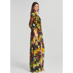image-V-neck Split Comfort And Casual Dress