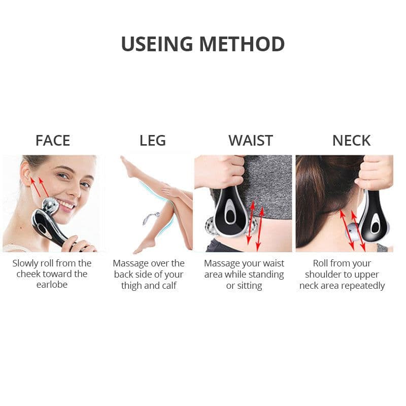 image-3D Roller Beauty Apparatus Facial Massage Apparatus Facial Thin Double Chin