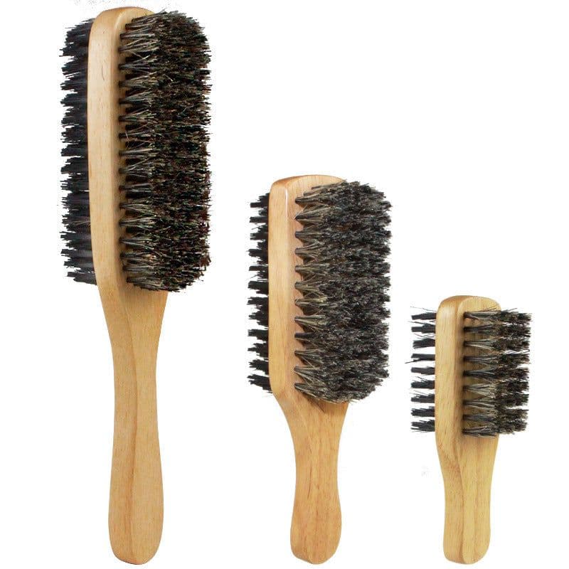image-Men's Beard Brush Double-sided Facial Hair Brush Shaving Com
