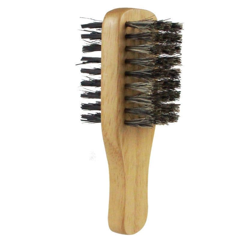 image-Men's Beard Brush Double-sided Facial Hair Brush Shaving Com