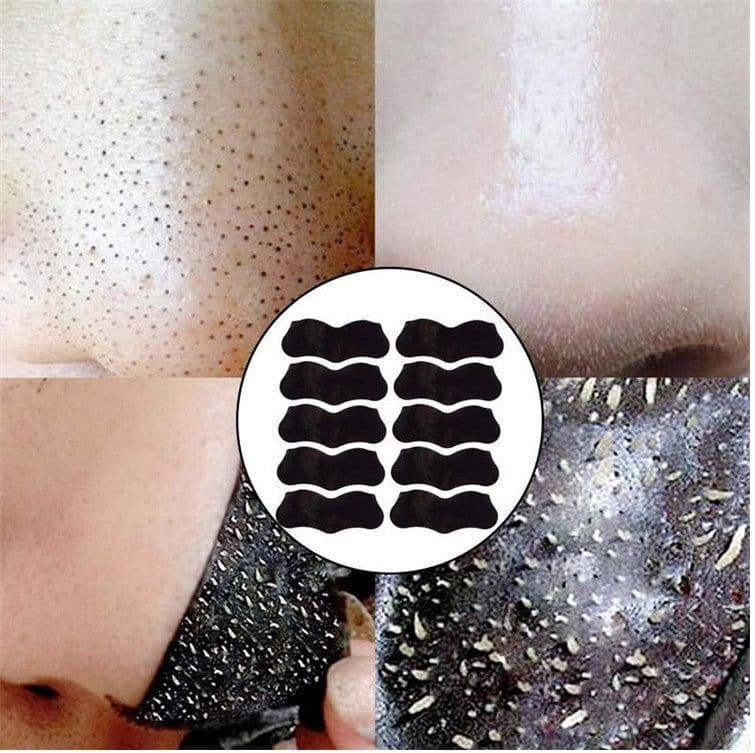 image-Bamboo Charcoal Blackhead Remover Mask Blackhead Spots Acne Treatment Mask Nose Sticker Cleaner Nose Pore Deep Clean Strip