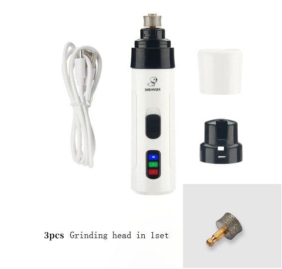 image-Pet Nail Polisher Electric Manicure Usb Charging Nail Clippers Cat Teddy Nail Scissors Cleaning Supplies
