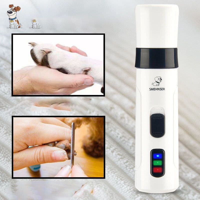 image-Pet Nail Polisher Electric Manicure Usb Charging Nail Clippers Cat Teddy Nail Scissors Cleaning Supplies