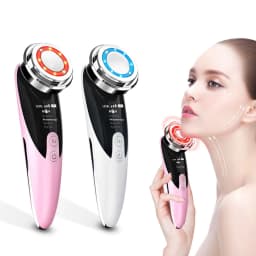 image-Facial Lift Massage Red Micro Current Electric Skin Rejuvenation Cleansing