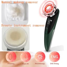 image-Facial Lift Massage Red Micro Current Electric Skin Rejuvenation Cleansing
