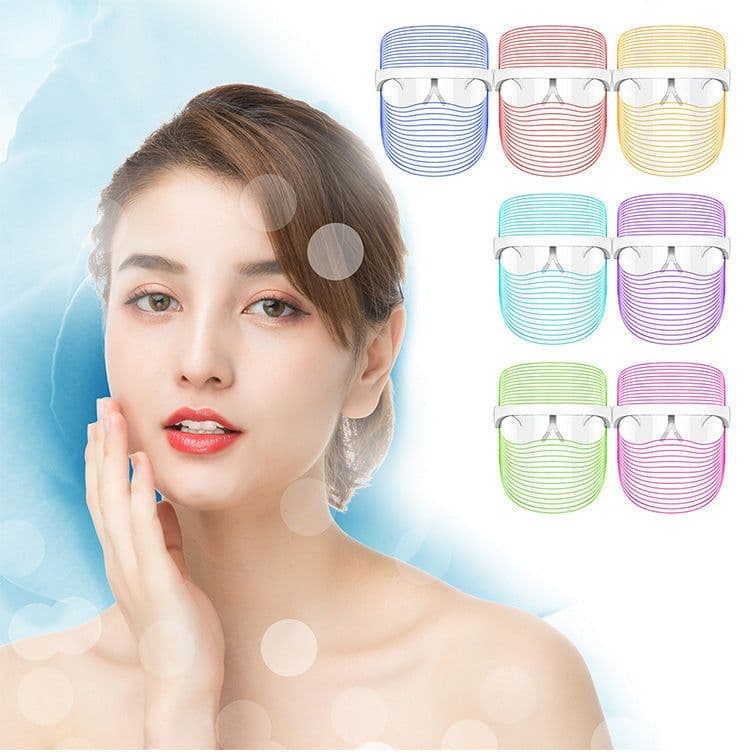 image-7 Color LED Mask Red Light Therapy Skin Rejuvenation Massager Beauty Home Skin Face Whitening Anti Aging SPA Device