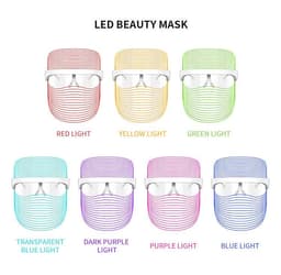image-7 Color LED Mask Red Light Therapy Skin Rejuvenation Massager Beauty Home Skin Face Whitening Anti Aging SPA Device
