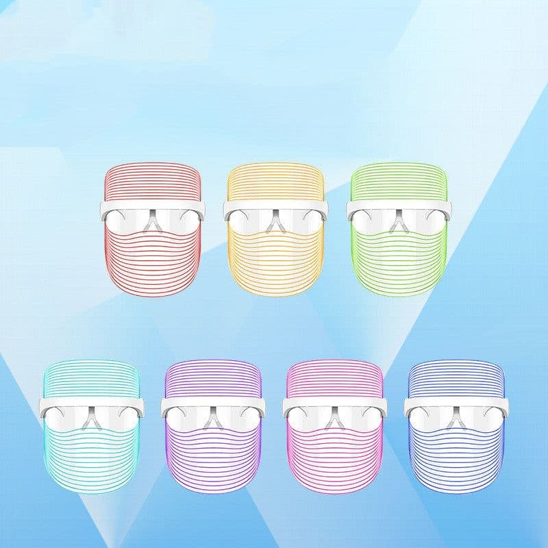 image-7 Color LED Mask Red Light Therapy Skin Rejuvenation Massager Beauty Home Skin Face Whitening Anti Aging SPA Device