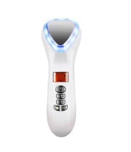 image-Red And Blue Hot And Cold Hammer Beauty Equipment Facial Vibration