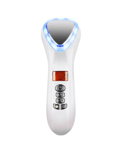 image-Red And Blue Hot And Cold Hammer Beauty Equipment Facial Vibration