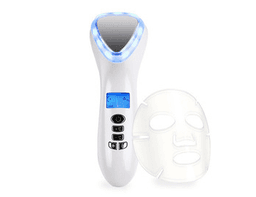 image-Red And Blue Hot And Cold Hammer Beauty Equipment Facial Vibration