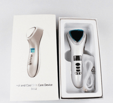 image-Red And Blue Hot And Cold Hammer Beauty Equipment Facial Vibration