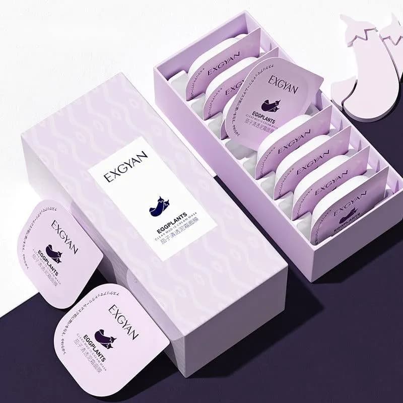 image-Eggplant Mask Clear Mud Cream Moisturizing Smear Mask