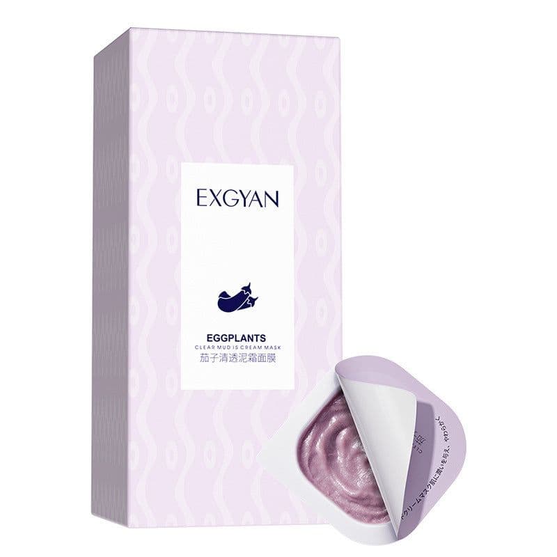 image-Eggplant Mask Clear Mud Cream Moisturizing Smear Mask