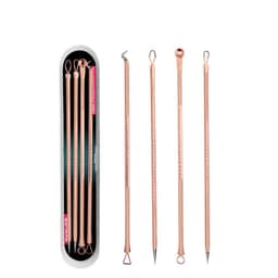 image-Rose Gold Stainless Steel Acne Needle 4-piece Tool Beauty Acne Blackhead Acne Clip Tool Set
