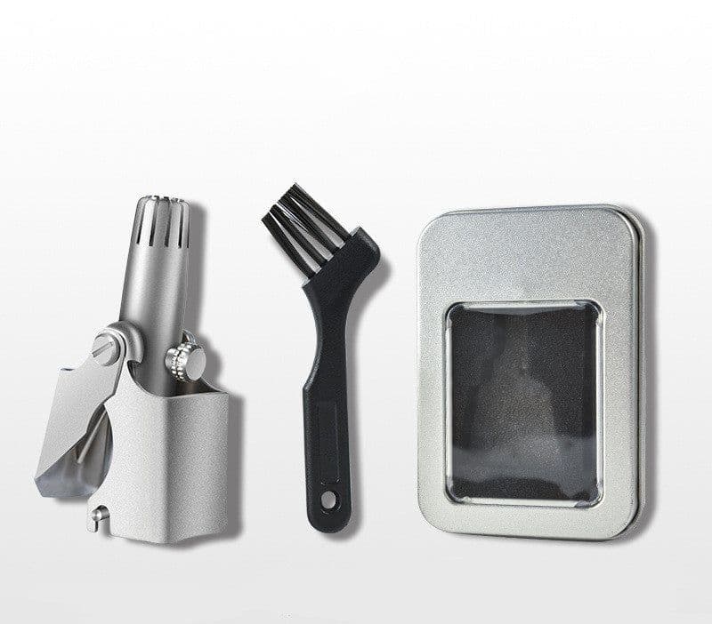 image-Stainless Steel Nose Hair Trimmer Men's Manual Scissors To Remove Nose Hair Shaving Cleaner