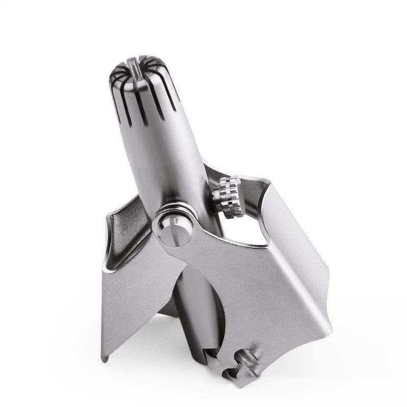 image-Stainless Steel Nose Hair Trimmer Men's Manual Scissors To Remove Nose Hair Shaving Cleaner