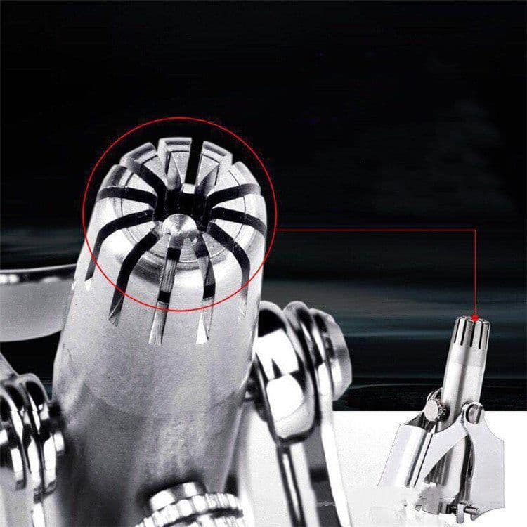 image-Stainless Steel Nose Hair Trimmer Men's Manual Scissors To Remove Nose Hair Shaving Cleaner