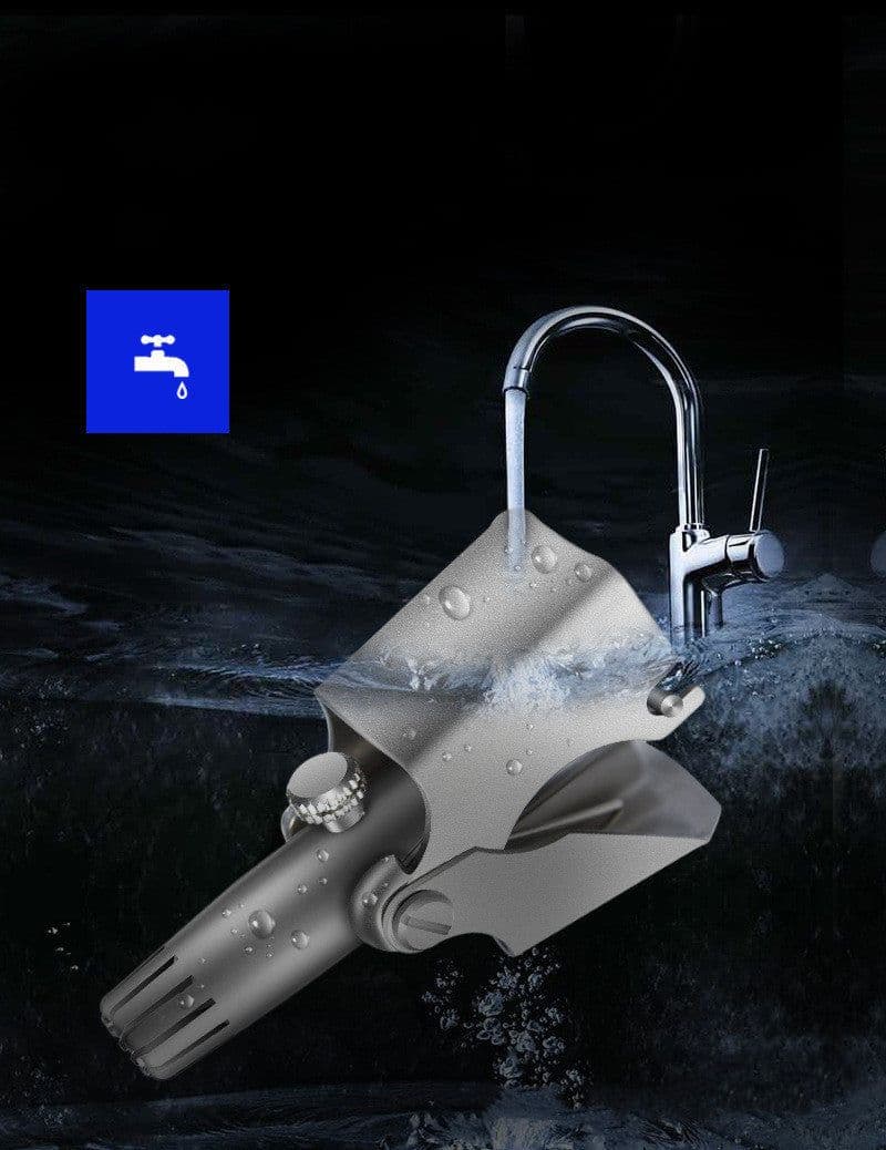 image-Stainless Steel Nose Hair Trimmer Men's Manual Scissors To Remove Nose Hair Shaving Cleaner
