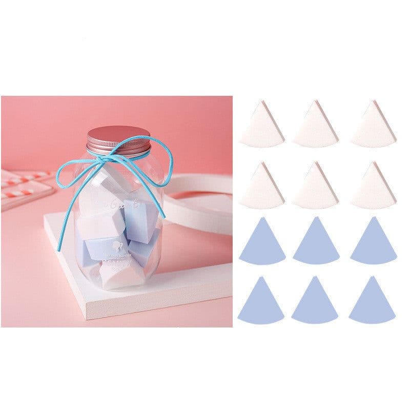 image-Makeup Egg Fan-shaped Makeup Cushion Puff Set Beauty Egg Triangle Puff