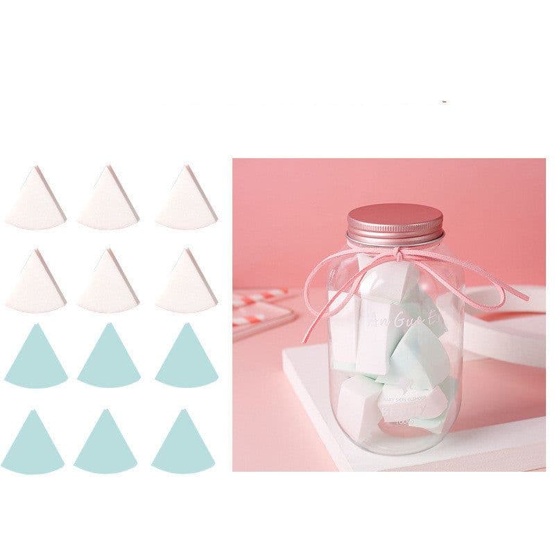 image-Makeup Egg Fan-shaped Makeup Cushion Puff Set Beauty Egg Triangle Puff